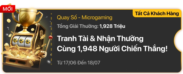 Quay Số Microgaming – 1.948 Giải Thưởng Cực Khủng!