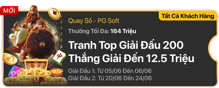 Quay Số PG Soft – Top 200 Giải Đấu Tiền Mặt!